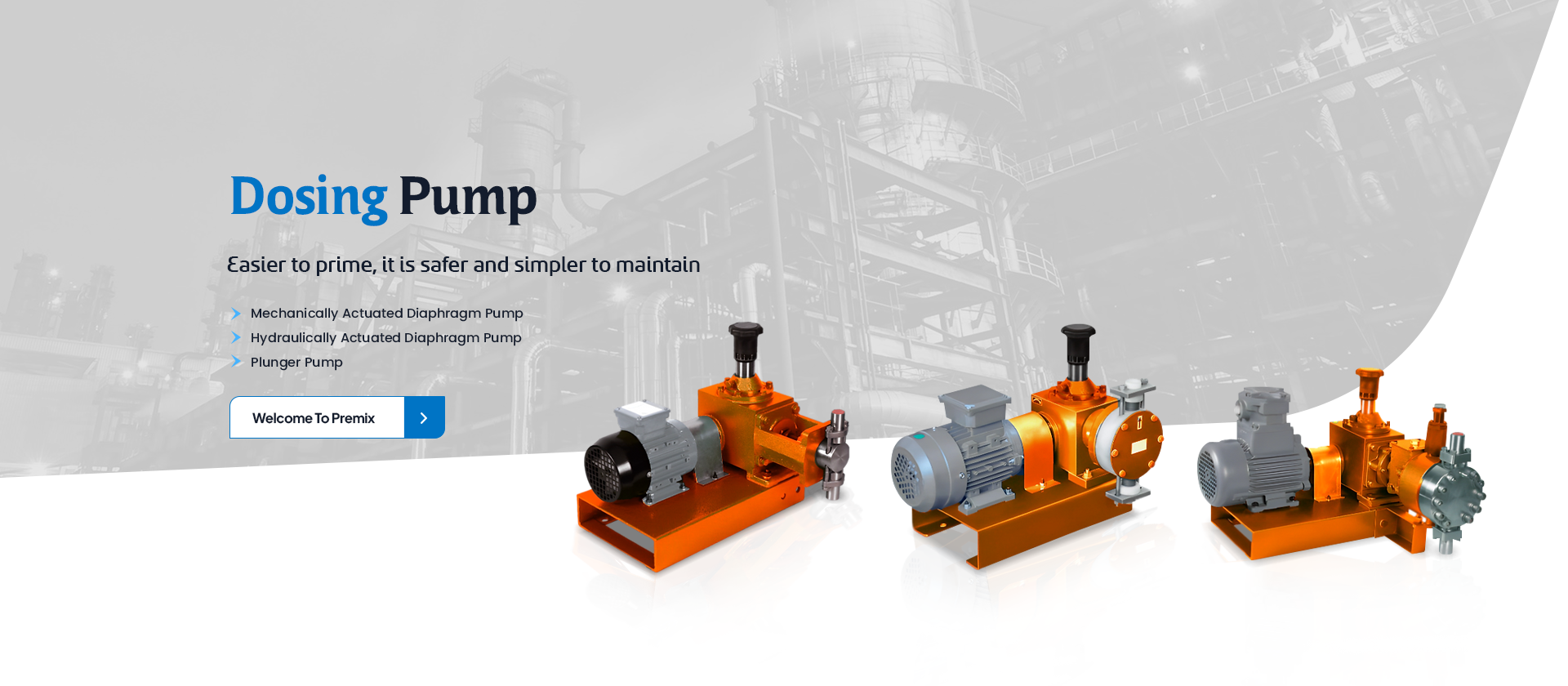 Premix Technologies industrial agitator dosing pump and chemical dosing system manufacturer in India